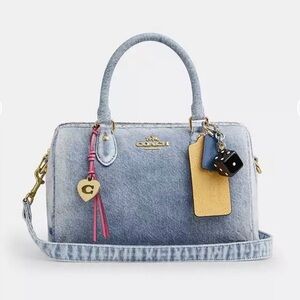 BNWT Rowan Satchel Bag
In Loved Denim With Charms